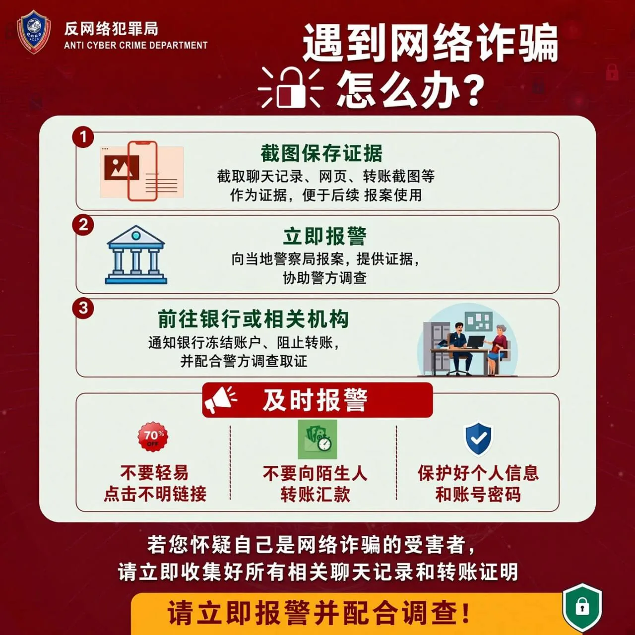 如果你成为网络诈骗受害者，该怎么办？ 图片 2